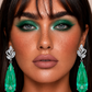 Coquette Botanical Earrings, Gold-Plated Alloy- Faux Crystal