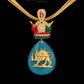 Royal Lion Green Agate Necklace – Persian Heritage Statement Piece