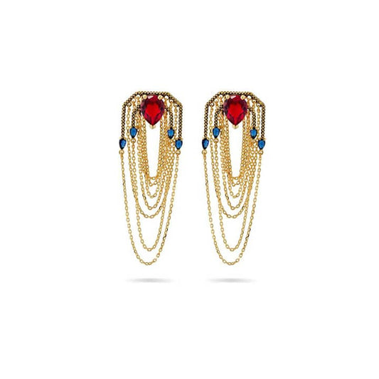 SHIRAZ, Multicolor Gemstone Gold-Plated Earrings for Women