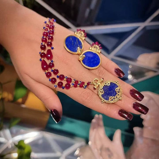 Royal Lapis & Ruby Ensemble Set