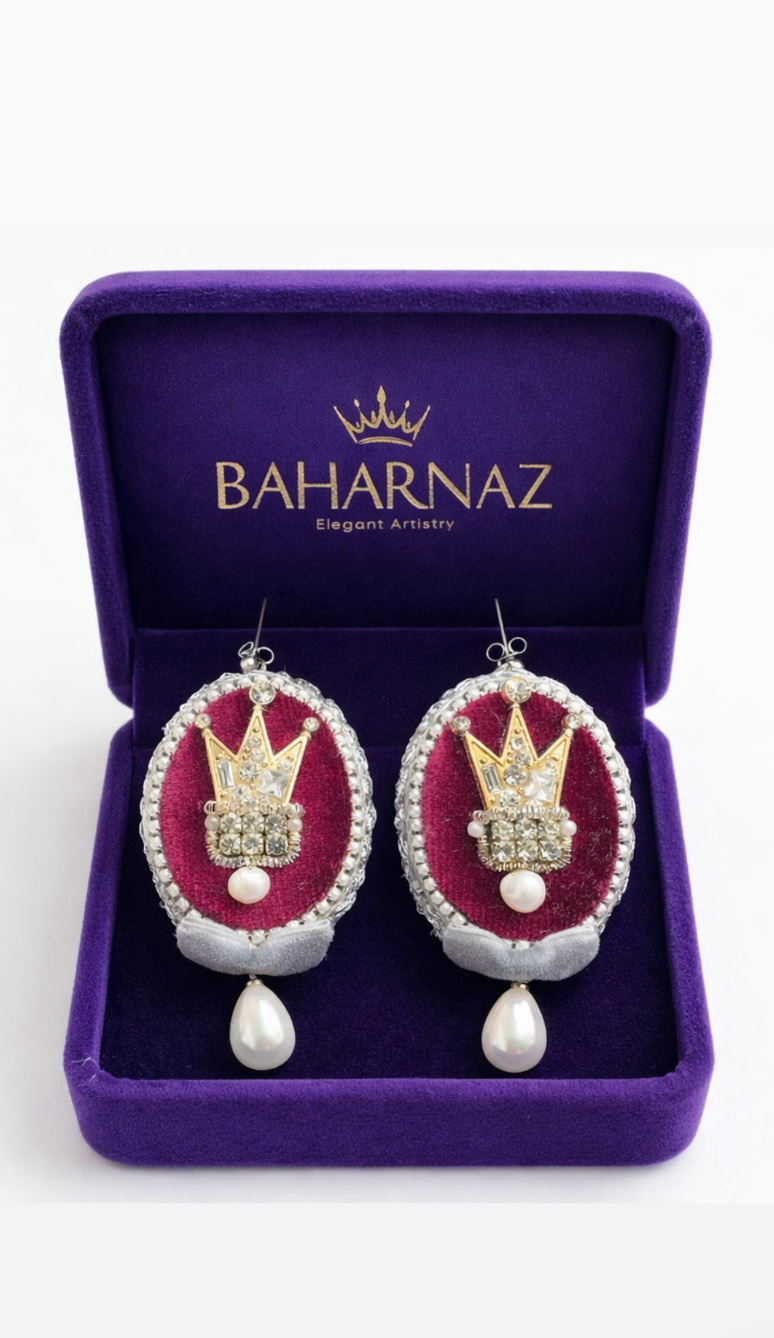 Royal Velvet Crown Earrings