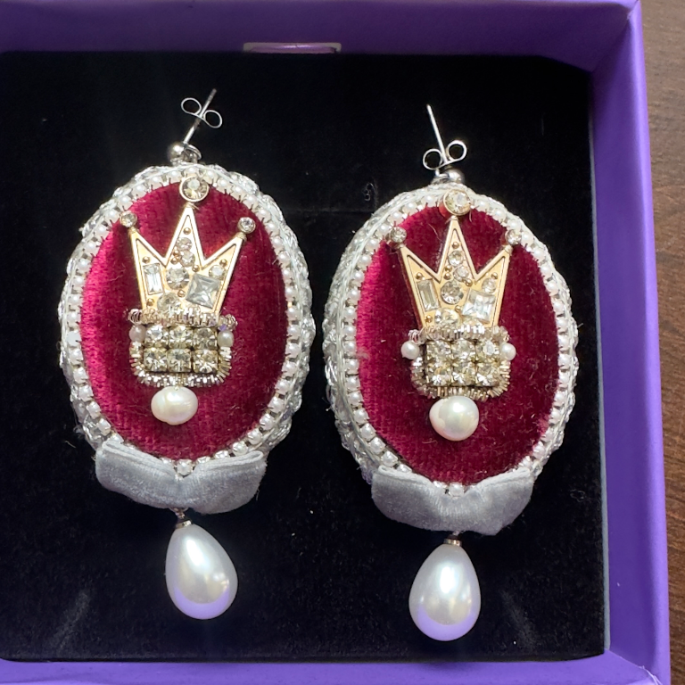 Royal Velvet Crown Earrings