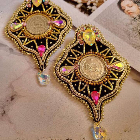 Antique Persian Coins Earrings