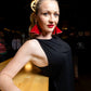 Crimson Cascade Velvet Earrings